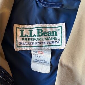 L.L. Bean Baxter State Nylon Parka EUC